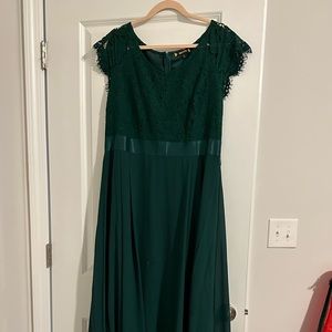 Forrest green bridesmade dress from SHEIN